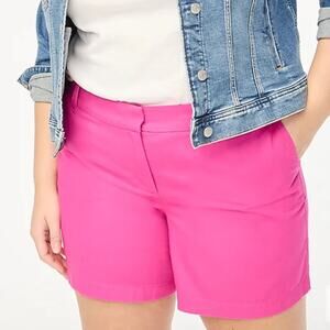 J. Crew Factory 5" Classic Chino Shorts in Soft Azalea Pink Sz 14 NEW‎